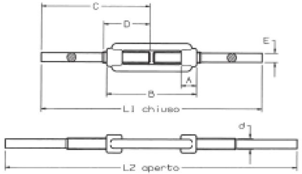 Dimensione tenditore 171 Carcano