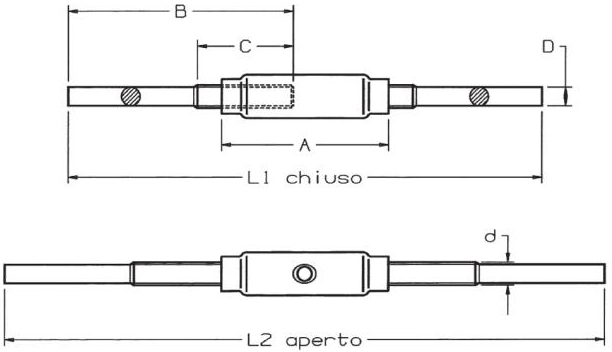 Dimensione tenditore A199 Carcano