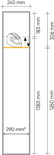 dimensioni utili armadio spogliatoio Fami