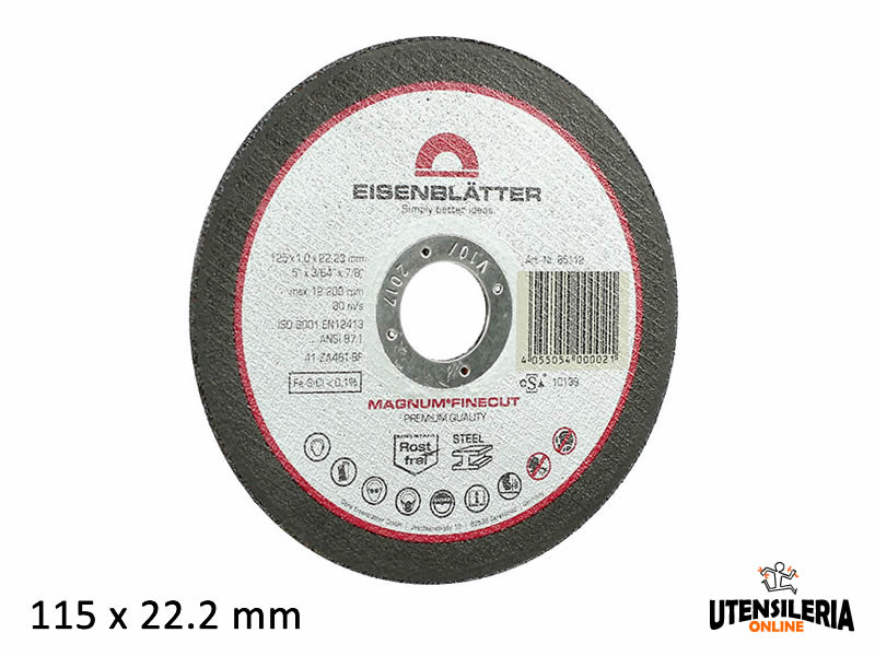 S&R 25 Dischi da Taglio Ferro Metallo e Acciaio Inox per Smerigliatrice.  Dischi ultra sottili 1 mm. (115 x 1 mm, 25.00) : : Commercio,  Industria e Scienza