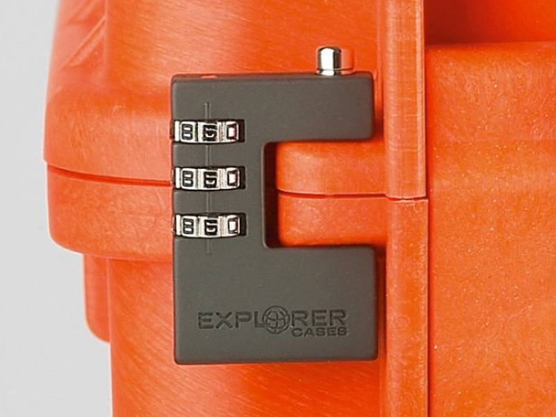 Dettaglio lucchetto sicurezza Copmbilock Explorer Cases