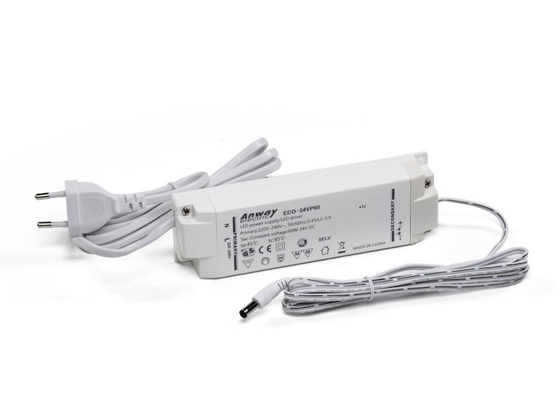 Alimentatore Fami 60W 24V DC per lampade LED arredi Garage Linea 391