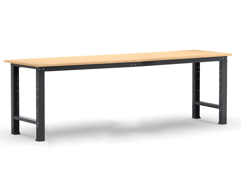 Banco da lavoro Fami Linea 391 da 2000x750x877mm con piano in legno, portata 1000Kg