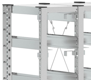 Caratteristiche scaffale con slitte System ST Fami struttura