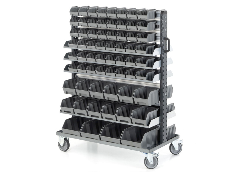 Carrello bifrontale Fami Linea 391 1099x577x1355mm con 130 contenitori Picking Box Air