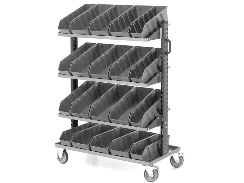 Carrello bifrontale Fami Linea 391 1099x580x1473mm con 20 contenitori RK Box Air