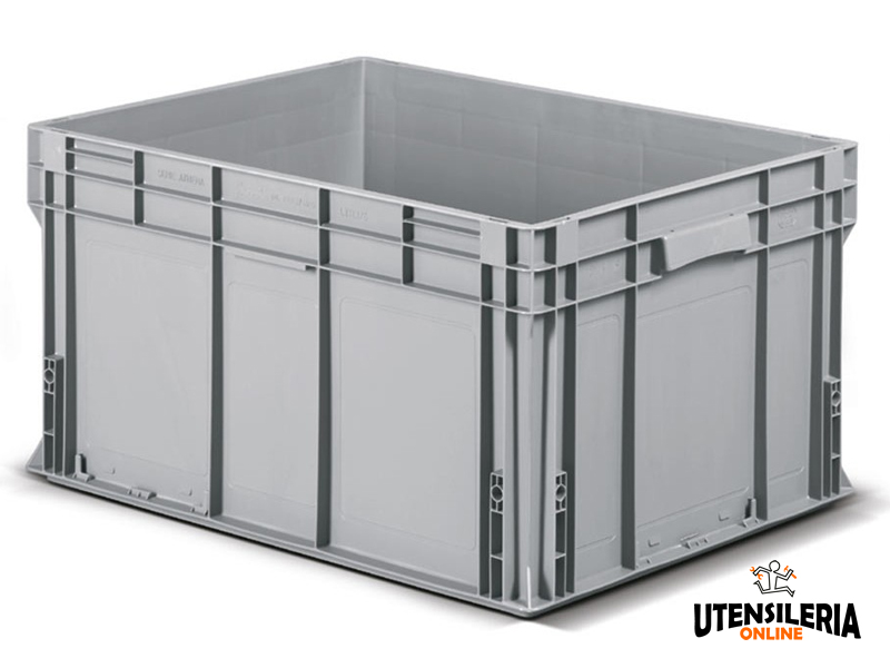 Cassetta in plastica Euro Box Fami 800x600x430mm chiuso, capacità 175 lt  [FAXEB8643C05101]