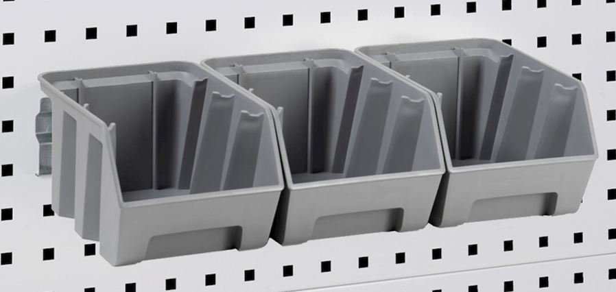 Dettaglio contenitori Picking Box Air per parete forata Fami