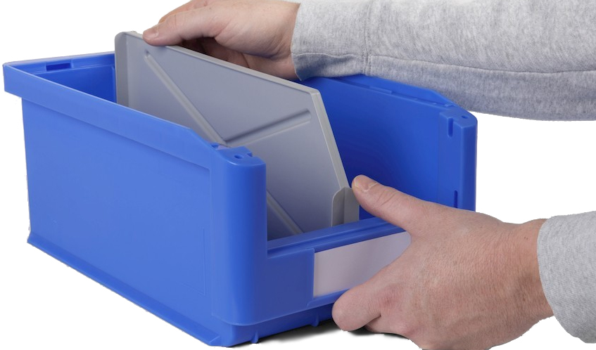 Dettaglio divisore longitudinale per contenitori Picking Box Classic Fami