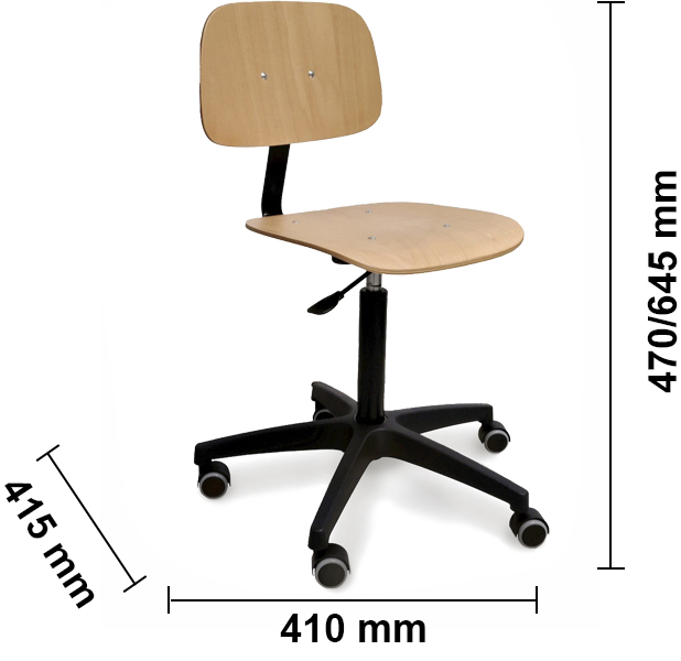 Dimensione sedia in legno di faggio Fami