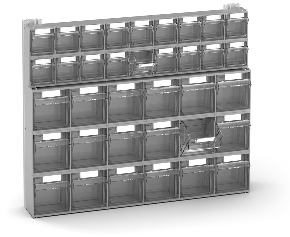 Dotazione scaffale porta contenitori Domino 20 postazioni Fami