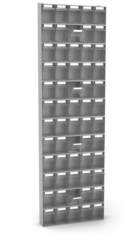 Dotazione scaffale porta minuteria Visual Box 60 cassetti Fami