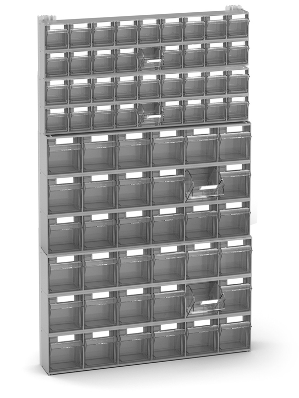 Dotazione scaffale porta minuteria Visual Box 72 cassetti Fami