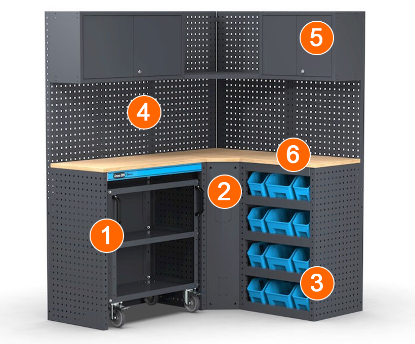 dotazione arredamento officina modulare Fami 391G07