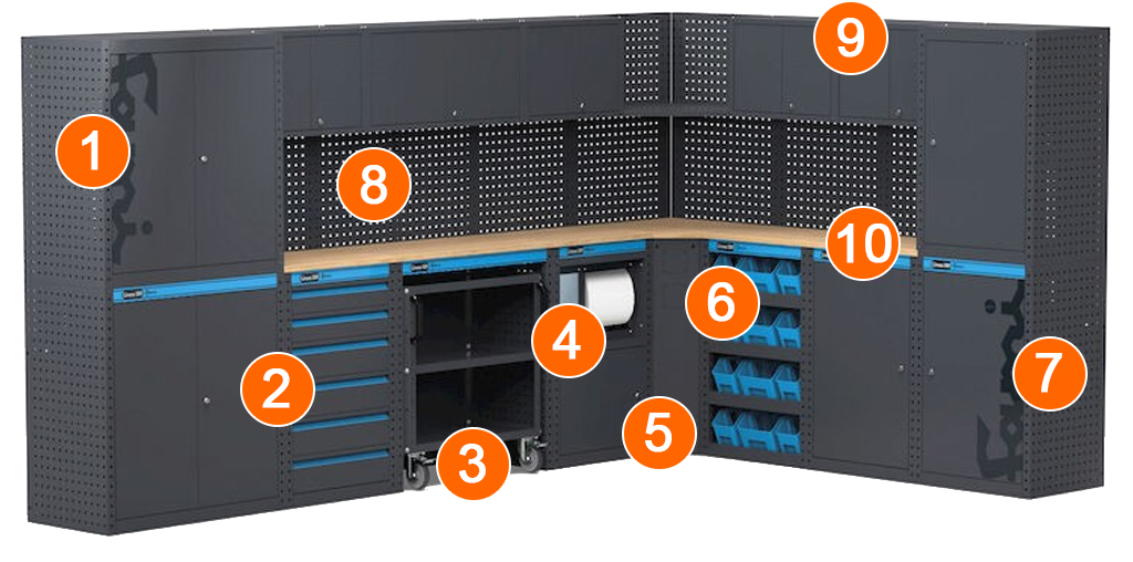 dotazione arredamento officina modulare Fami 391G12