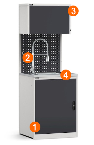 dotazione arredamento officina modulare Fami GARAGE007