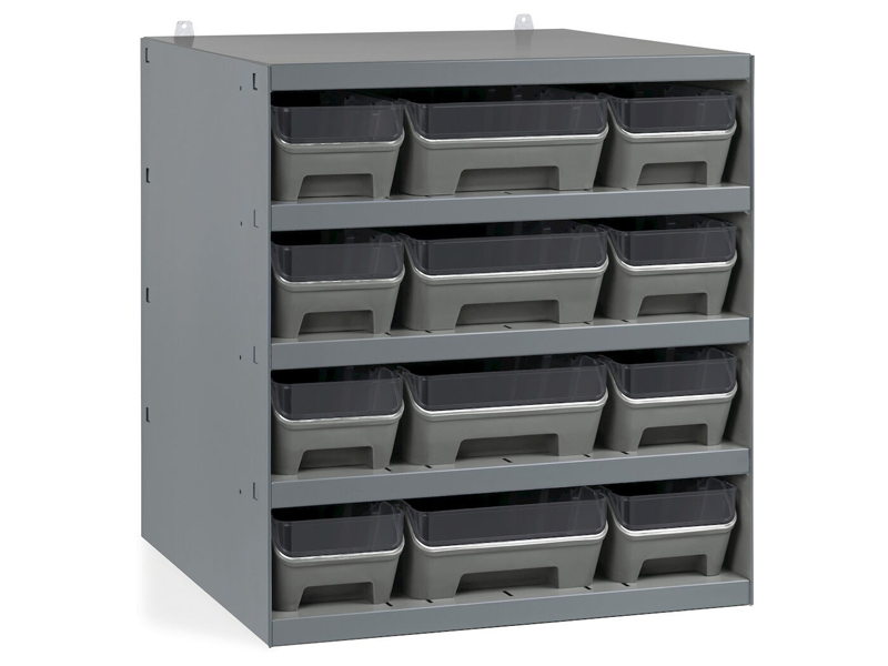 Scaffale portaminuteria Fami 500x400x545mm con 12 contenitori RK Box Air Linea 391 e accessori