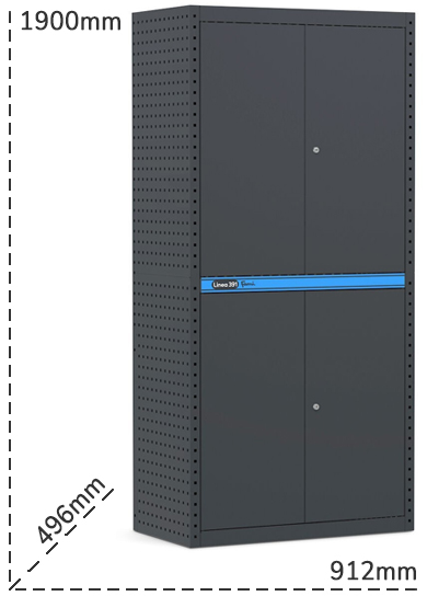 Schéma technique armoire portes battantes Fami Linea 391