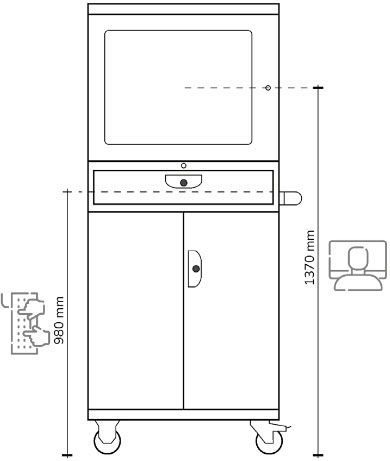 Schemda tecnico armadio porta PC Fami Standard CS