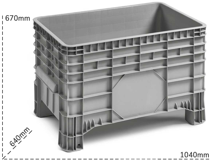 Schema tecnico cassone sovrapponibile Fami 285 litri