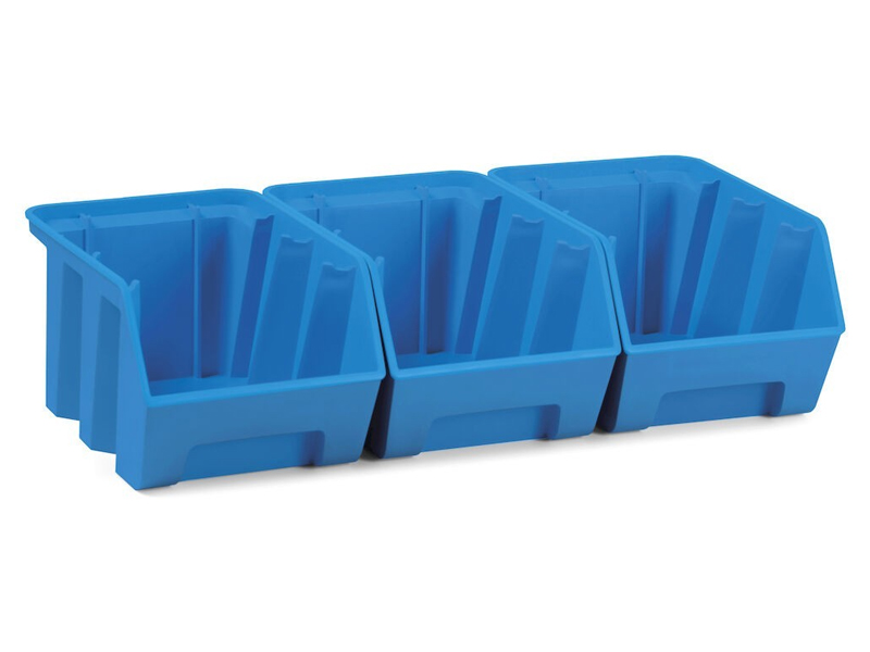 Set 3 contenitori Fami Picking Box Air 160x234x127mm fondo rinforzato per pareti forate