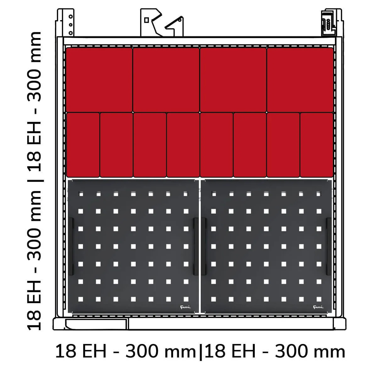 Suddivisione cassetti con 5S Pickpad Fami 18EH