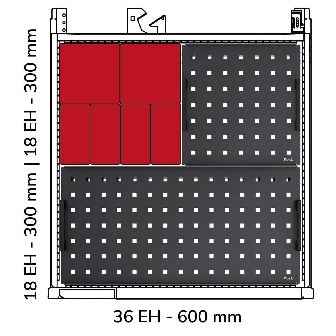 Suddivisione cassetti con 5S Pickpad Fami 18EH