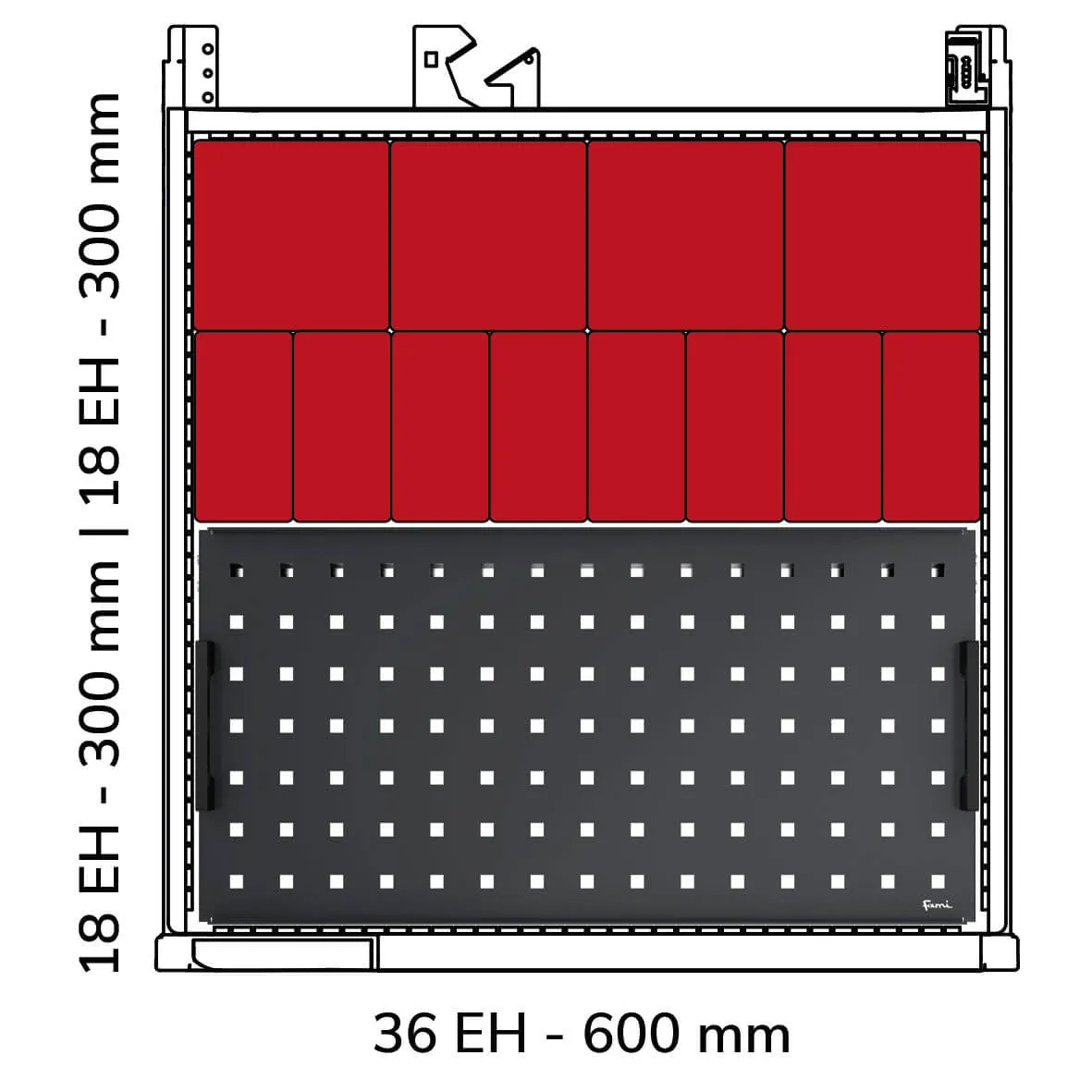 Suddivisione cassetti con 5S Pickpad Fami 18EH