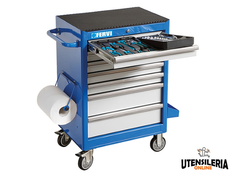 carrello con 159 utensili fami