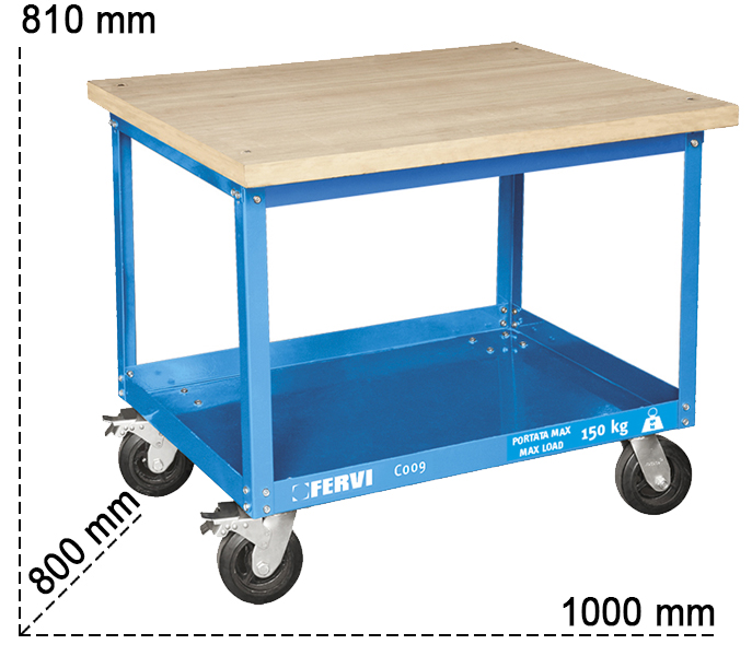 dimensioni carrello fervi C009