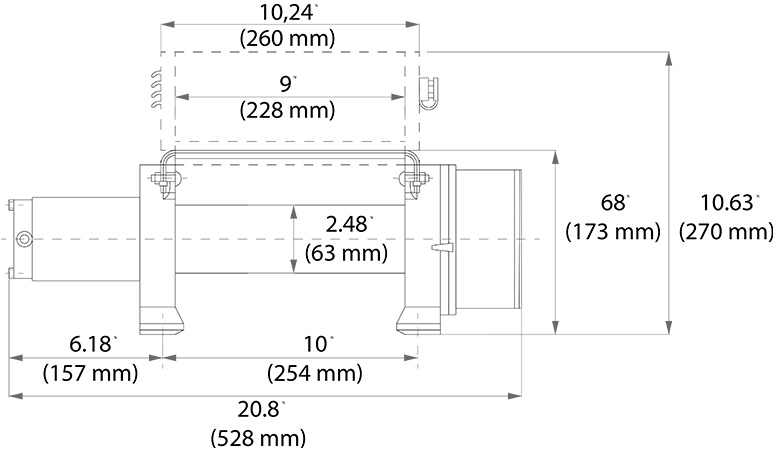 Schema tecnico argano elettrico 0630/2720 Fervi