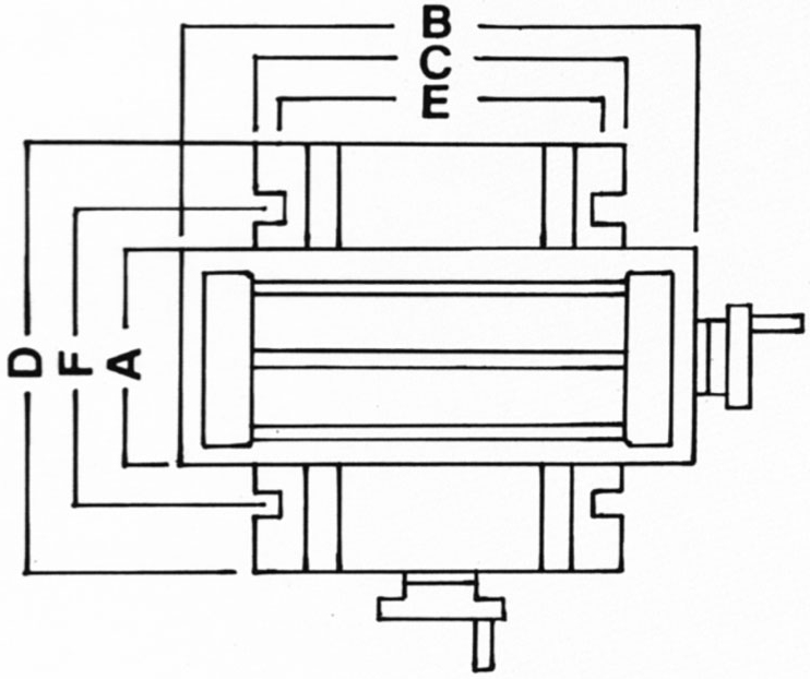 Schema tecnico tavola a croce T013 Fervi