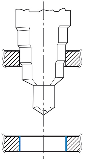 Schema tecnico fresa a gradini F639 Fervi