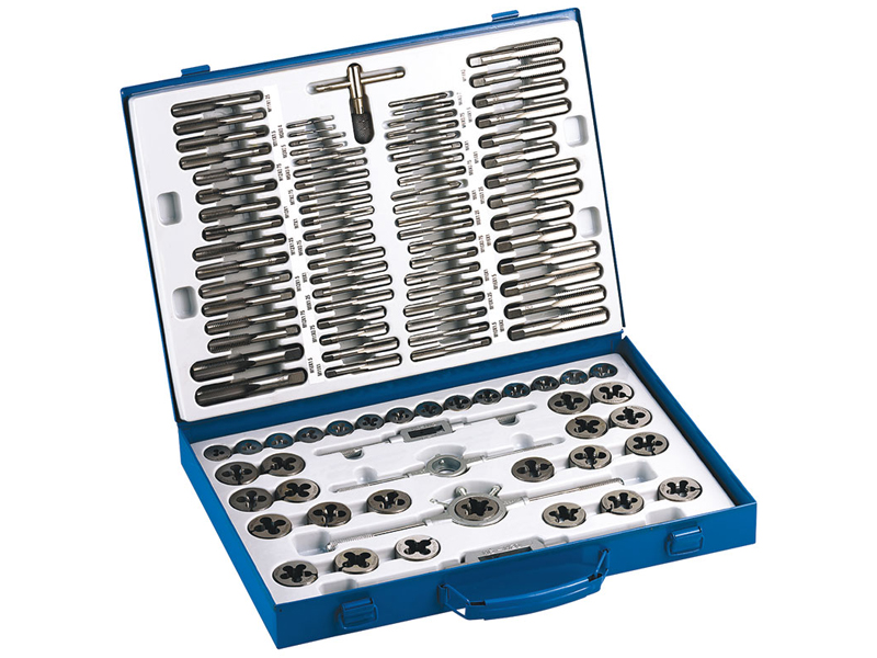 Assortimento di 110 utensili Fervi M218 per la filettatura e maschiatura manuale
