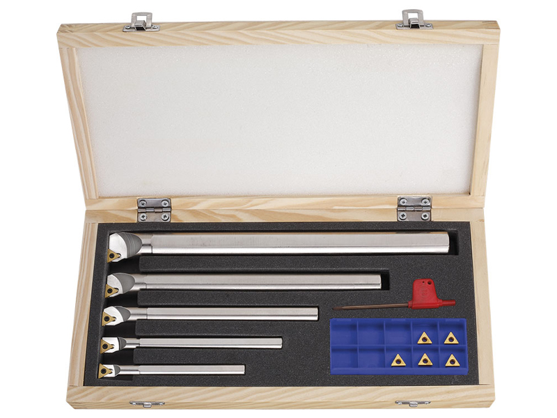Assortimento 23 utensili da tornitura interna 90�� Fervi KISTCMT con chiavi e vite