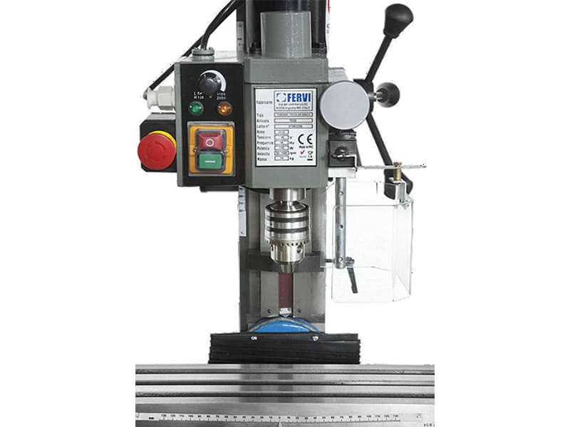 Trapano fresa da banco Fervi T058 ad ingranaggi 230V 0,55kW [T058]