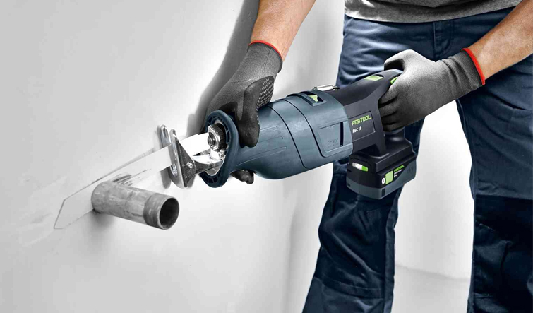 Dettaglio utilizzo lama per sega a gattuccio Metal Steel HSR Festool