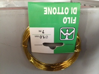 FILO IN OTTONE D. 1.0mm IN BOBINE 7MT