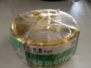 Filo ottone diametro 0.8mm in bobine da 50MT