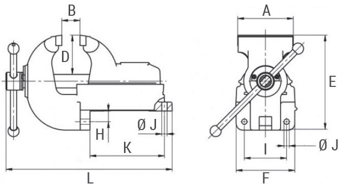 Schema tecnico morsa MOCR Finat