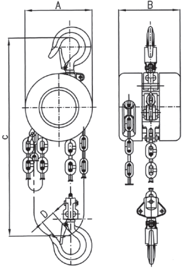 Schema tecnico paranco Finat PCE