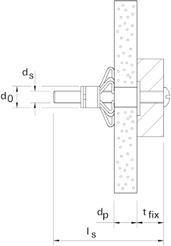 Schema tecnico tassello HM S Fischer