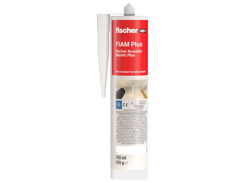Fischer Sigillante acrilico antifuoco elastico FiAM Plus per giunti lineari, cartuccia 310ml (25pz)