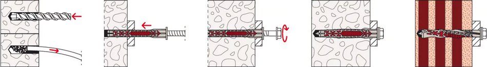 illustrazione utilizzo tassello DuoXpand Fischer