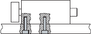 Schema tecnico fissaggio cilindro JLE Univer