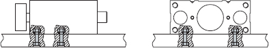 Schema tecnico fissaggio cilindro JLE Univer