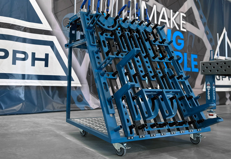 Dettaglio carrello porta accessori saldatura Trolley L GPPH