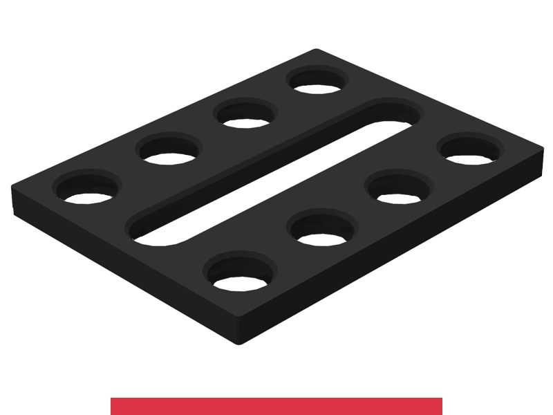 Piastra adattatrice 200x150mm SteelMax GPPH, spessore 15mm, fori 28mm