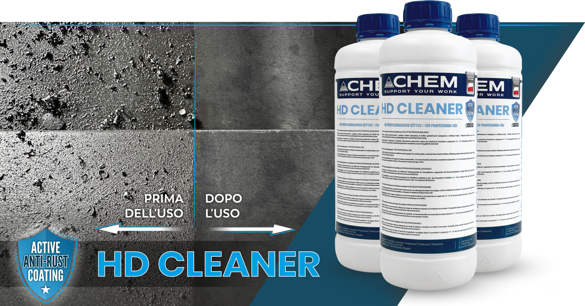 Utilizzo detergente HD Cleaner GPPH
