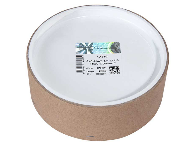 Nastro calibrato acciaio carbonio HS Prazisions Folien 25mm x 5mt, spessore 0,40mm